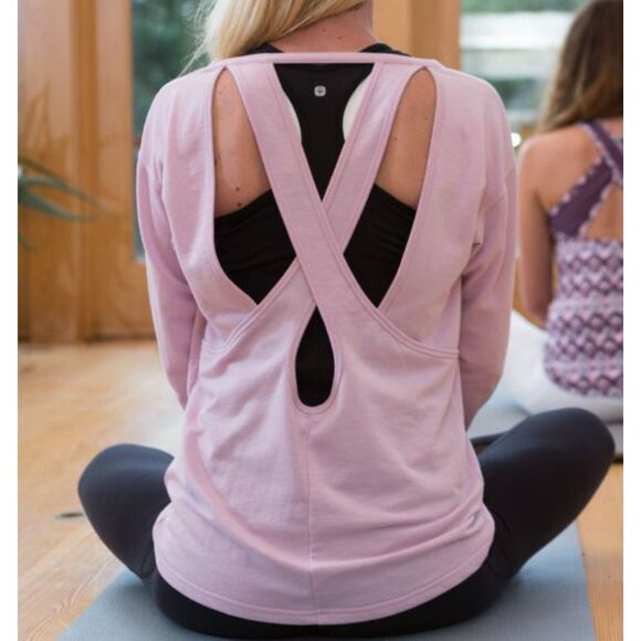 NWT Soybu Unity Pullover, Small, White Crossback Strappy Open Back Long Sleeves - Picture 3 of 12